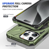 360 ° Rotating Bracket Magnetic Shockproof Armor Case For iPhone 15 14 13 12 series