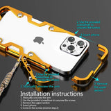 Armor Screw Metal Aluminium Frame Shockproof Case For iPhone 15 14 13 12 series