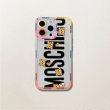 Lovely Bear Cute Cartoon Silicone Clear Case For iPhone 14 13 12 series