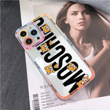 Lovely Bear Cute Cartoon Silicone Clear Case For iPhone 14 13 12 series