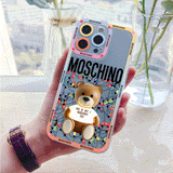 Lovely Bear Cute Cartoon Silicone Clear Case For iPhone 14 13 12 series
