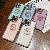3D Bling Crystal Holder Stand Case For iPhone 14 13 12 series