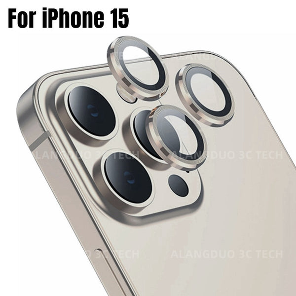 iPhone 15 Pro Camera Lens Protector Metal Rings (Grey)