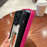 Candy Color Cute Cat Matte Shockproof Case For iPhone 15 14 13 12 series