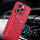 2023 Magnetic Leather Wallet Case For iPhone 14 13 12 Series