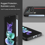 Carbon Fiber Pattern Hard PC Case For Samsung Galaxy Z Flip 4