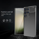 Carbon Fiber Texture TPU Case for Samsung Galaxy S24 S23 S22 S21 Ultra Plus