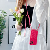 Crossbody Lanyard Card Wallet Case for iPhone 14 13 12 series