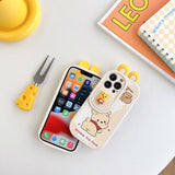 Cartoon Sliding Window Soft Case for iPhone 14 13 12 series