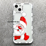 Cartoon Christmas & New Year Cute Elk Santa Phone Case For iPhone 15 14 13 12 Series