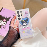 Cartoon Sanrios Kuromi Transparent Case for Samsung Galaxy S23 S22 series