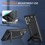 Military Grade Durable Hard Case With Foldable Kickstand For Samsung Galaxy S24 S23 S22 S21 Ultra Plus