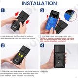 Slide Camera Protection 360° Ring Holder Slide Card Holder Wallet TPU Case For Samsung Galaxy S24 S23 S22 S21 Ultra Plus