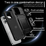 Magnetic Car Sliding Window Shockproof Anti-Scratch Rugged Case For iPhone 15 14 13 12 series