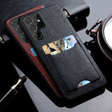 Luxury PU Leather Card Holder Case for Samsung Galaxy S23 Ultra Plus