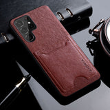 Luxury PU Leather Card Holder Case for Samsung Galaxy S23 Ultra Plus