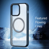 Flowing Lines Wave Design Strong Magnetic MagSafe Case For iPhone 15 14 13 series