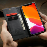 Retro Magnetic Wallet Case For iPhone 11 Pro Max
