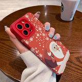 Christmas New Year Gift Santa Claus Snowman Elk Soft Phone Case for iPhone 15 14 13