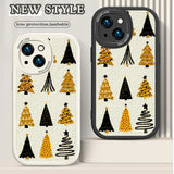 Christmas & New Year Gift Anti-fall Lens Protective Phone Cases For iPhone 15 14 13 Series