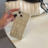 Classical Art Angel Statue 3D Retro Soft Silicone Case For iPhone 14 13 12 series