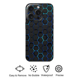 Futuristic Honeycomb Decal Skin 3M Wrap Dazzling Sticker Protector for iPhone 15 14 13 12 series