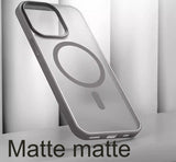 High Quality Titanium MagSafe Grey Matte Case For iPhone 15 14 series
