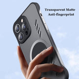 Cooling Transparent PC Magsafe Magnetic Frameless Graphene Case For iPhone 15 14 13 12 Series