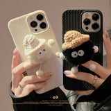 Couple Autumn Winter Plush Doll Case For iPhone 14 13 12 series