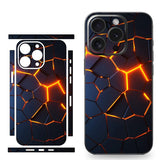 Futuristic Style Designs Cracked Honeycomb Gear Robot Back Protector Cover 3M Decal for iPhones