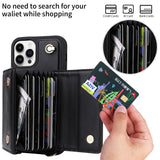 Crossbody Cards Slot Wallet Leather Case Lanyard Long Strap Holder for iPhone 14 13 12 series