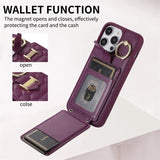 Crossbody Lanyard Flip Leather Wallet Card Slots Case For iPhone 15 14 13 12 series