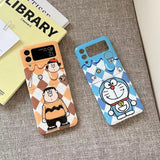 Cute Anime Doraemon Takeshi Gouda Case for Samsung Galaxy Z Flip 4 3