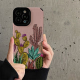 Cute Cactus Pattern Shockproof Soft Case For iPhone 14 13 12 series