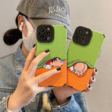 Cute Cartoon Shockproof Non Stick Fingerprint Case For iPhone 14 13 12 series