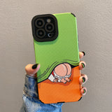 Cute Cartoon Shockproof Non Stick Fingerprint Case For iPhone 14 13 12 series