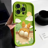 Cute Cartoon Corgi Dog Silicone Shockproof Soft Case For iPhone 15 14 14 12 series