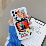 Luxury Cute Cartoon Doodle Smiley Soft Silicone Phone Case For IPhone 11 Series