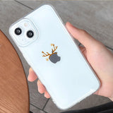 Cute Creative Christmas New Year Santa Claus Elk Phone Case for IPhone 15 14 13 Series