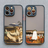 Cute Ghost Shockproof Soft Case For iPhone 14 13 12 series