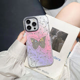 Cute Glitter Diamond 3D Butterfly Armor Lovely Bling Case For iPhone 14 13 12 series
