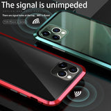 Double Sided Tempered Glass Magnetic Full Body Metal Frame Case For iPhone 11 Pro Max