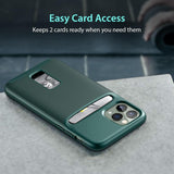 Brand Green Business TPU PC Card Holder Protective Cover Case for iPhone 11 Pro Max
