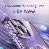 Electroplating Frame Dragon Phoenix Magsafe Wireless Charger Case For iPhone 14 series