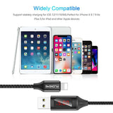 LED Display Lighting USB Cable For iPhone X XS Max 8 Plus iPad