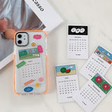 Fashion 2020 Calendar Card High Quality Clear Soft TPU Phone Case for iPhone 11 Series