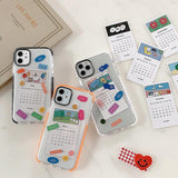 Fashion 2020 Calendar Card High Quality Clear Soft TPU Phone Case for iPhone 11 Series