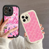 Barbie Doll PU Leather Case For iPhone 14 13 12 series