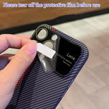 Carbon Fiber Hard PC Camera Lens Protection Case For iPhone 14 13 12 series