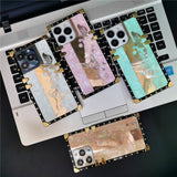 Mirror 3D Butterfly Flower Plating Soft Square Case For iPhone 14 13 12 series